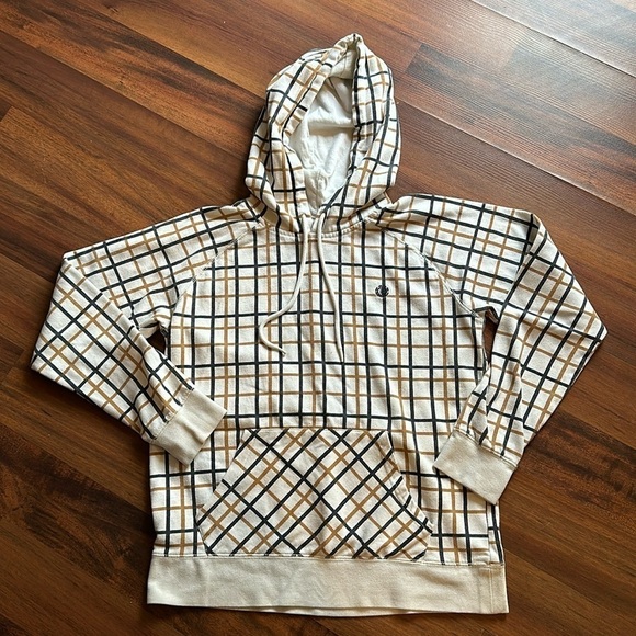 Element Other - Element Size Medium Hoodie-Navy, White, Tan Plaid Look